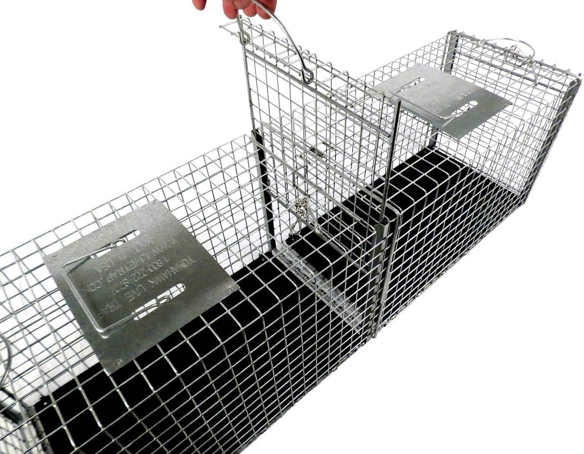 Two Chamber Feral Cat Transfer Cage Tomahawk Model 30622 Cat Doors
