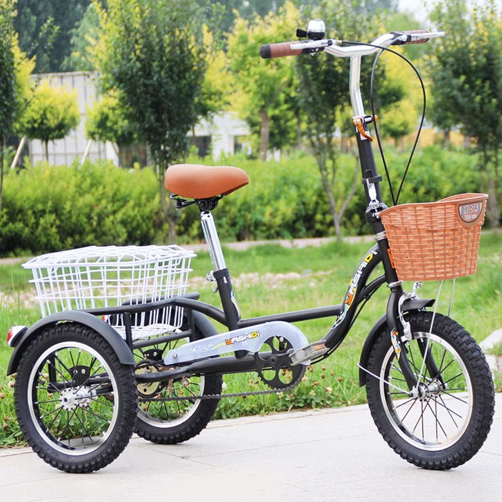 Adult Tricycle Trike Bike Bicycle 20inch Tricycle with Shopping Basket Three Wheel Bike for Recreation Shopping Men's Women's Bike Picnic Cycling Pedalling