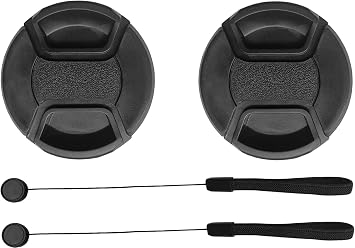 52mm Lens Cap Cover for Nikon D3300 D3200 D3100 D3000 D5100 D5200 D5300 D5500,AF-S DX 18-55mm f/3.5-5.6G ED,AF-S DX 18-55mm f/3.5-5.6G VR,AF-S DX 18-55mm f/3.5-5.6G VR II,Hxdzieory [2 Pack]