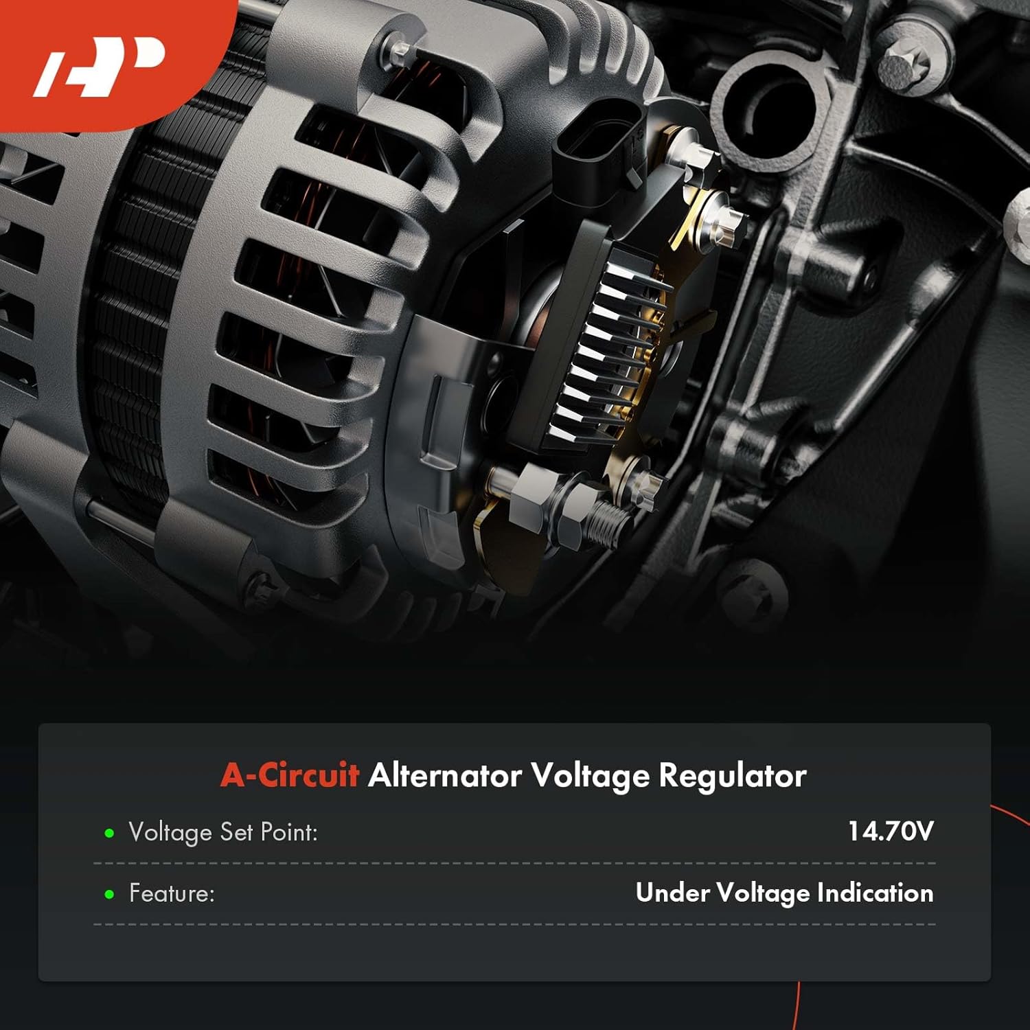 A-Premium Alternator Voltage Regulator Compatible with Honda Civic 1996-2000 & Acura EL 1997-2000, 1.6L, 14.7V A-Circuit 14.7 Vset