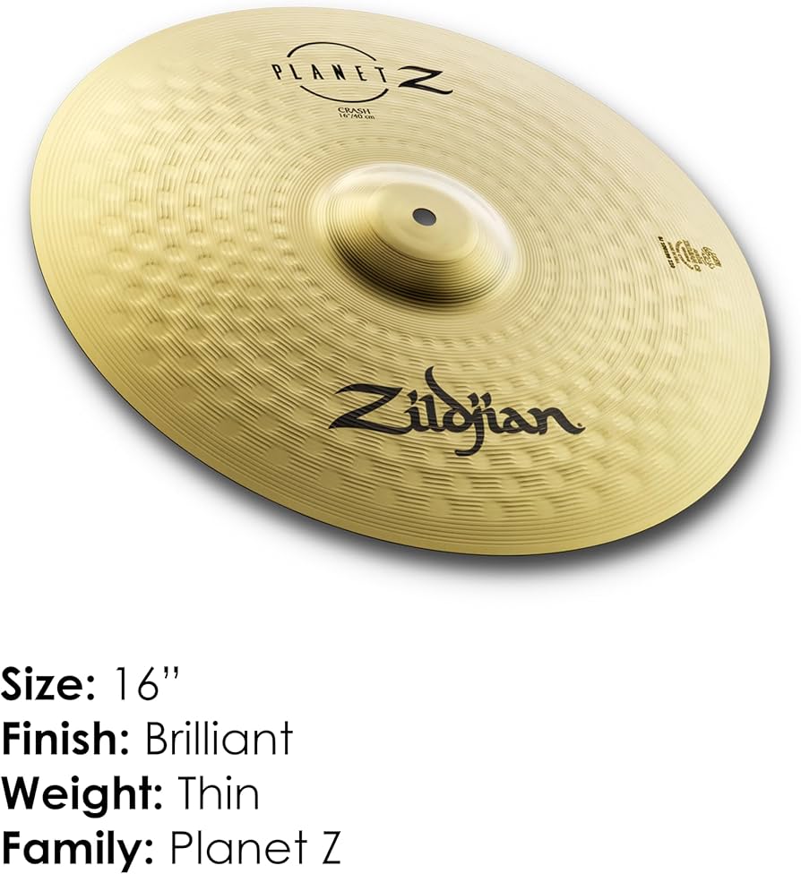 Amazon.com: Avedis Zildjian Company Planet Z Crash Cymbal (ZP16C