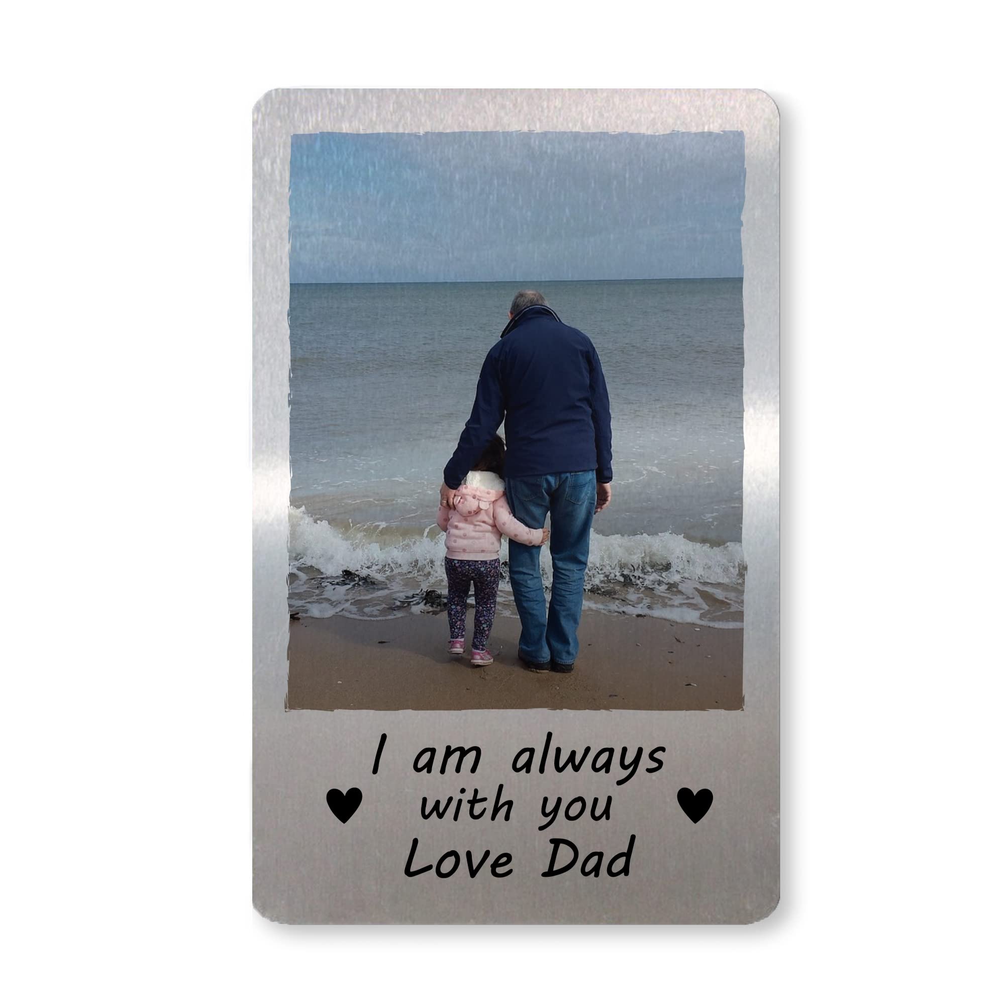 Memorial Gift For Dad Personalised Metal Card In Memory Gift For Daughter Son
