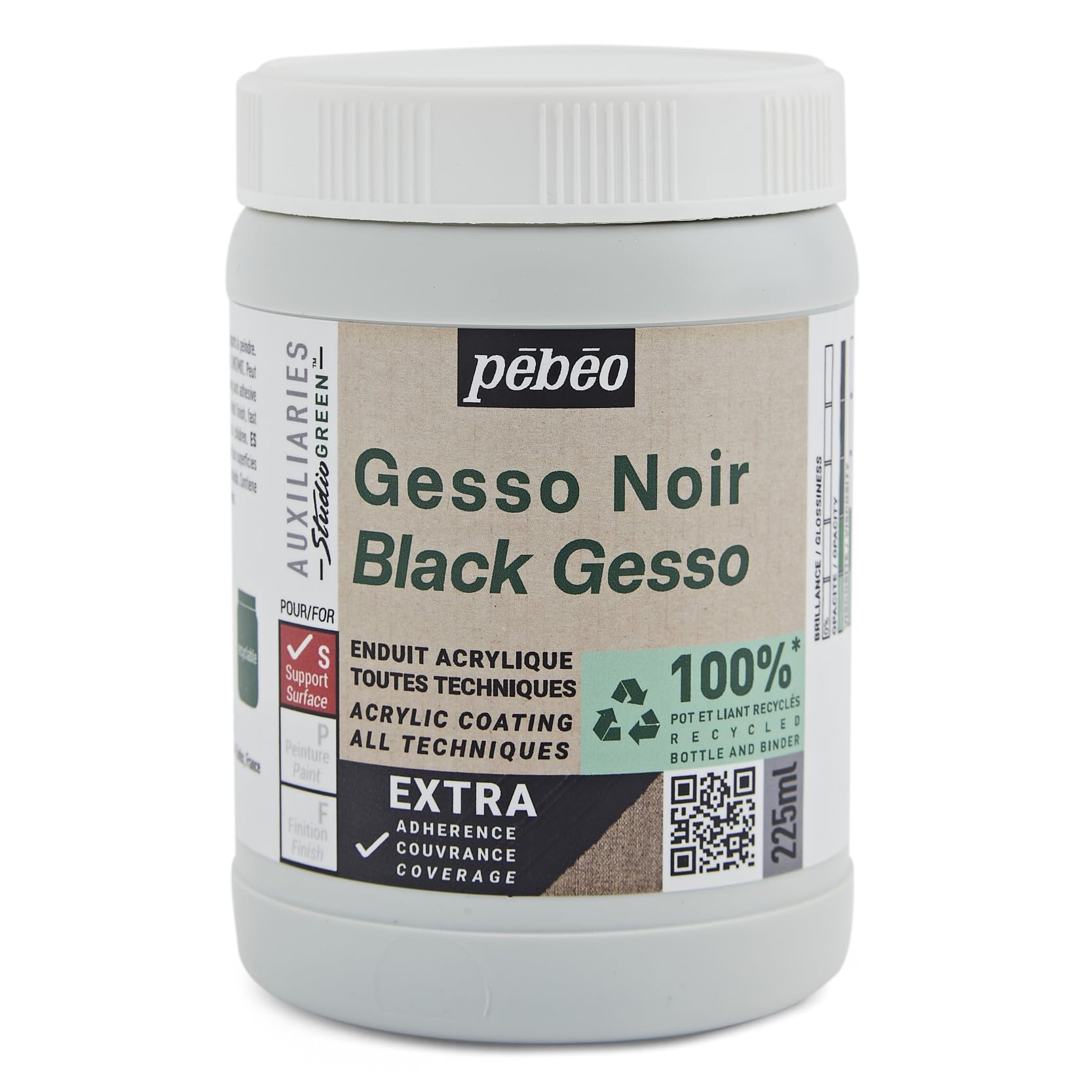 Pebeo Black Gesso Pébéo Studio Green 225 Ml