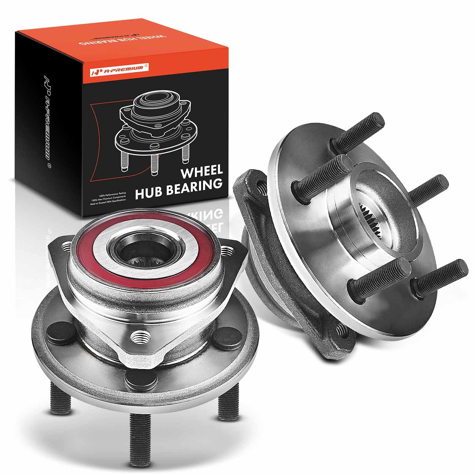 Photo 1 of A-Premium 2 x Front Wheel Bearing and Hub Assembly with 5-Lug Compatible with Jeep Wrangler 2000-2006, Cherokee 1999-2001, TJ 2000-2006, Replace # 513158