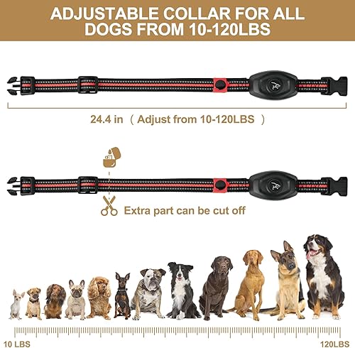 Miniatura 7 de Collar de entrenamiento para perros 2 en 1 automático con alcance remoto de 1300 pies, 3 modos de entrenamiento, pitido, vibración, golpes, collar