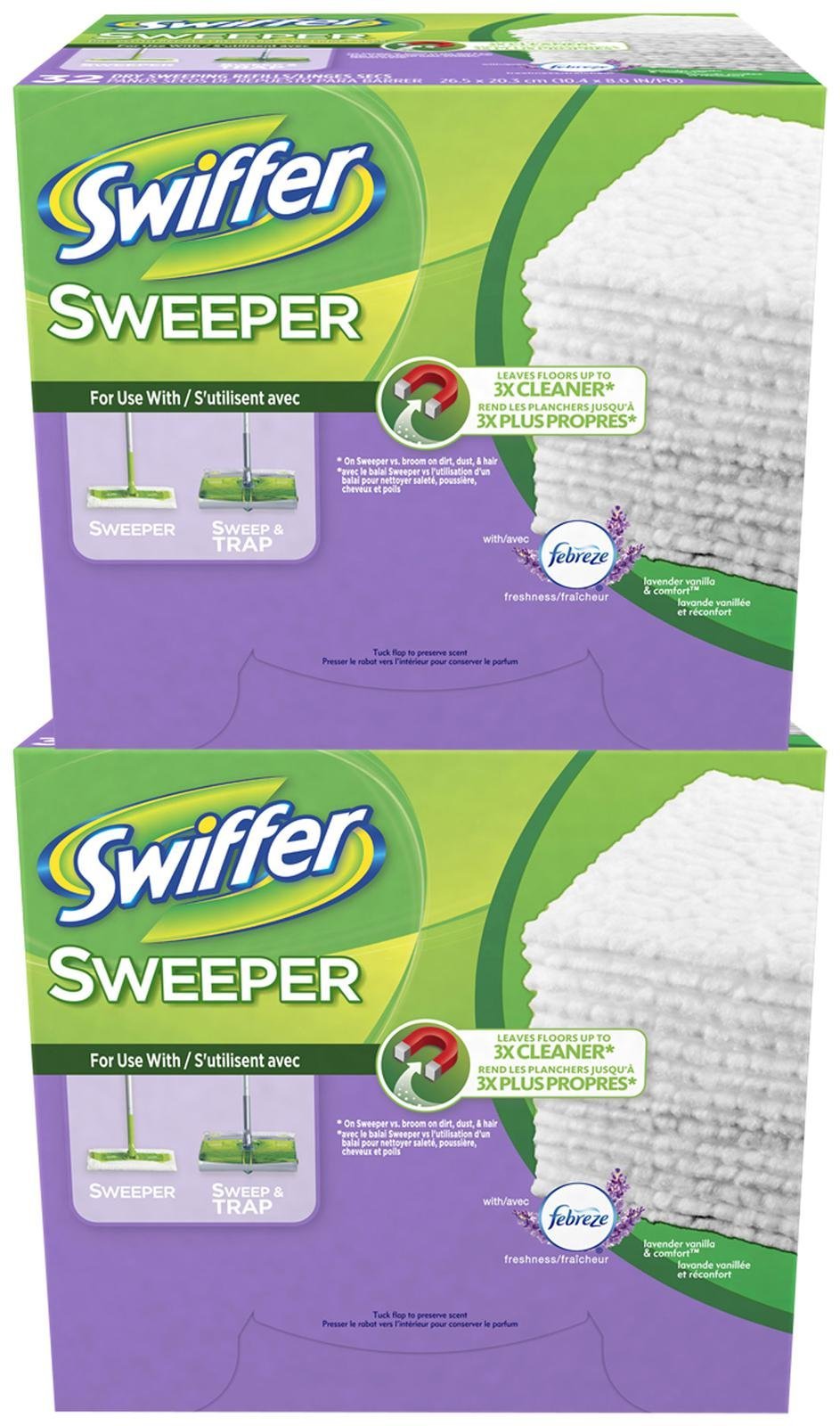 Photo 1 of **1 box only**Swiffer Sweeper Dry Cloth Refill - Lavender Vanilla & Comfort - 32 ct - 2 pk