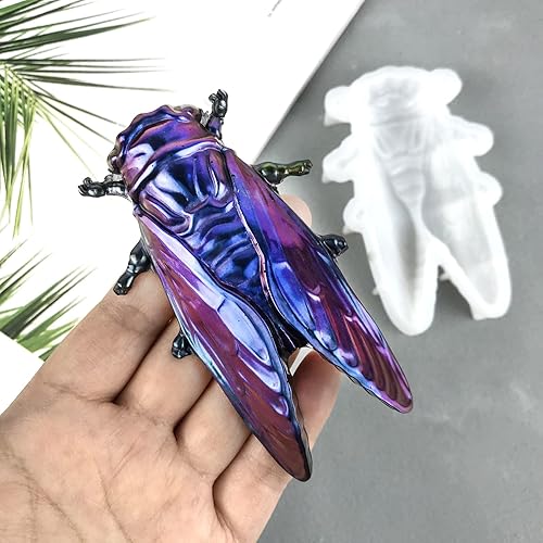 Miniatura 5 de Katutude Moldes de silicona para insectos para resina epoxi, molde de fundición de resina epoxi en forma de cigarada 3D, manualidades, manualidades,