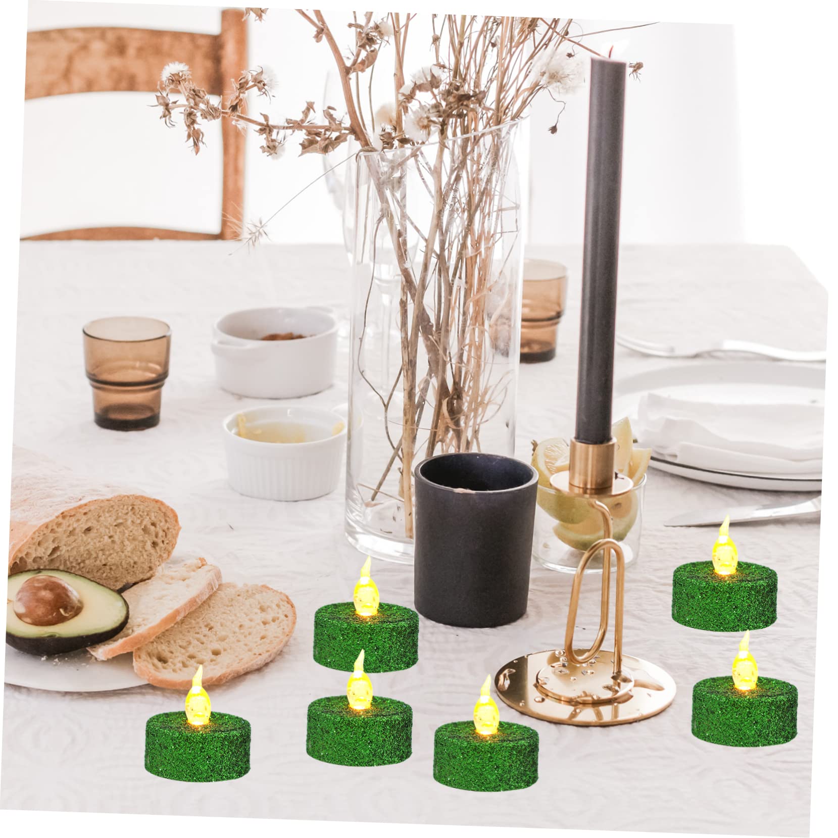 VICASKY 48 Pezzi Candele LED Flameless Decorative con Lampade Tealight Elettroniche per Decorazioni Casa Matrimonio e Feste Effetto Fiamma Realistico Design e Pratico