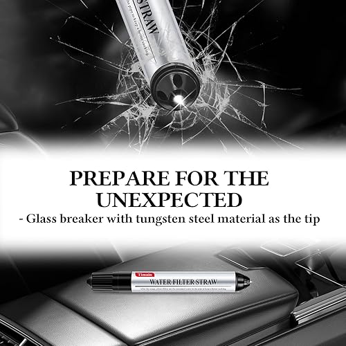 Miniatura 6 de Paquete de 6 Timain Mini Popotes de Filtro de Agua, Purificador de Agua de Supervivencia para Preparación de Emergencias, Romper Cristal, Viajes,