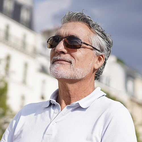 Miniatura 2 de Gafas de sol bifocales para mujeres y hombres, lentes de sol de lectura con lectores de bisagra de resorte (negro, 1.00)