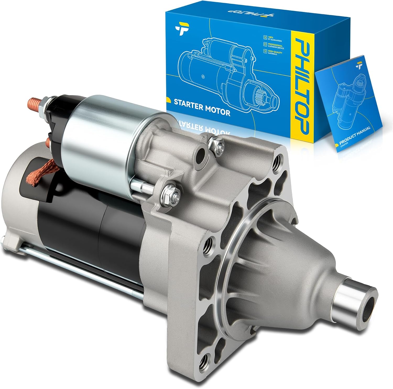 PHILTOP Automotive Starter Compatible with 2006-2010 Grand Caravan, Town & Country, 2009-2011 Wrangler, Routan, 2006-2007 Caravan, Pacifica10 Tooth for 17949N