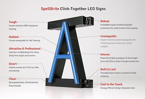Miniatura 8 de SpellBrite BOBA TEA - Letrero LED  Azul  Más brillante que el neón  Llama la atención de los amantes del té de burbujas desde lejanas distancias  8