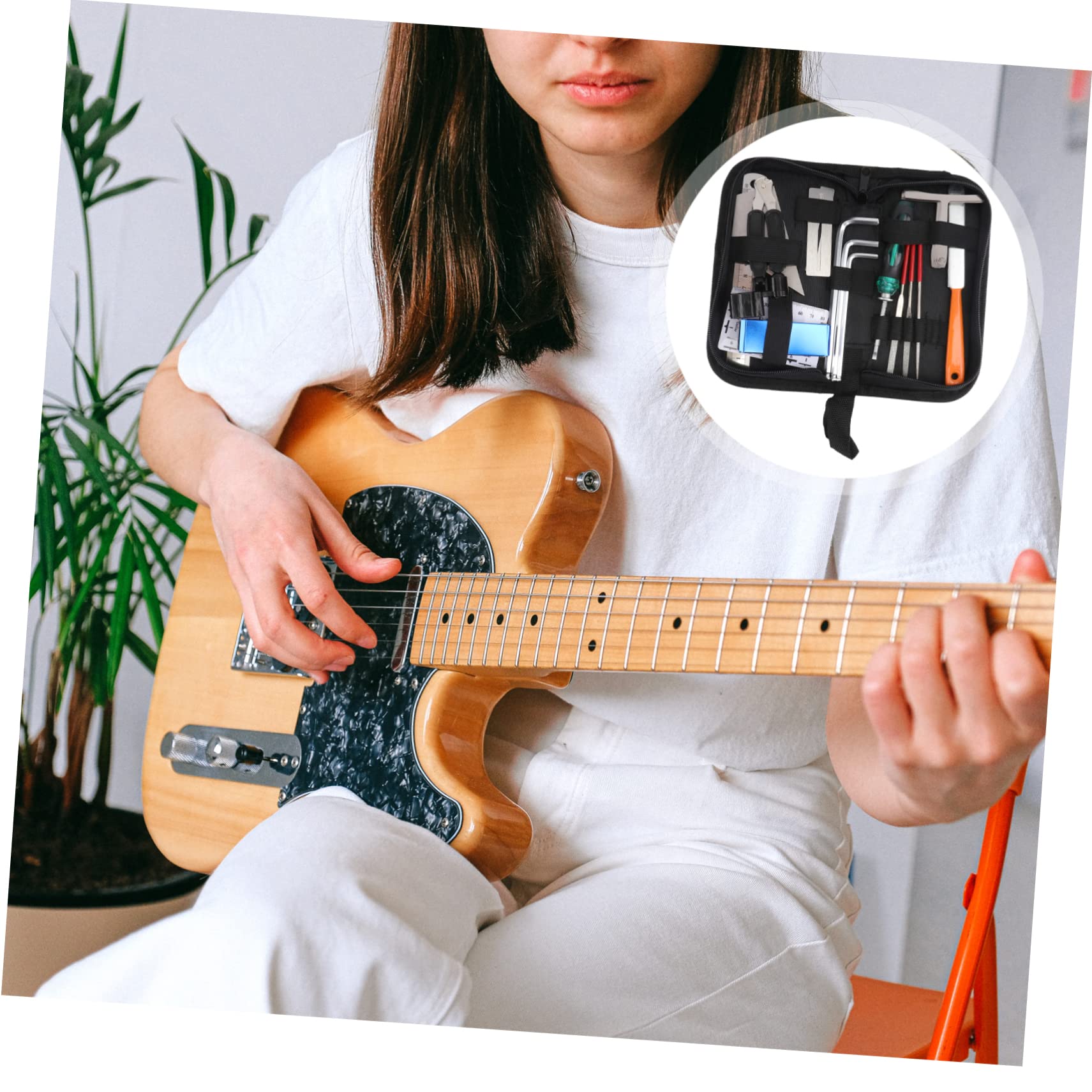 1 set Strumenti per Della Chitarra Kit Completo Riparazione e Pulizia Accessori Leggeri e Resistenti per Musicisti Professionisti e Amatoriali