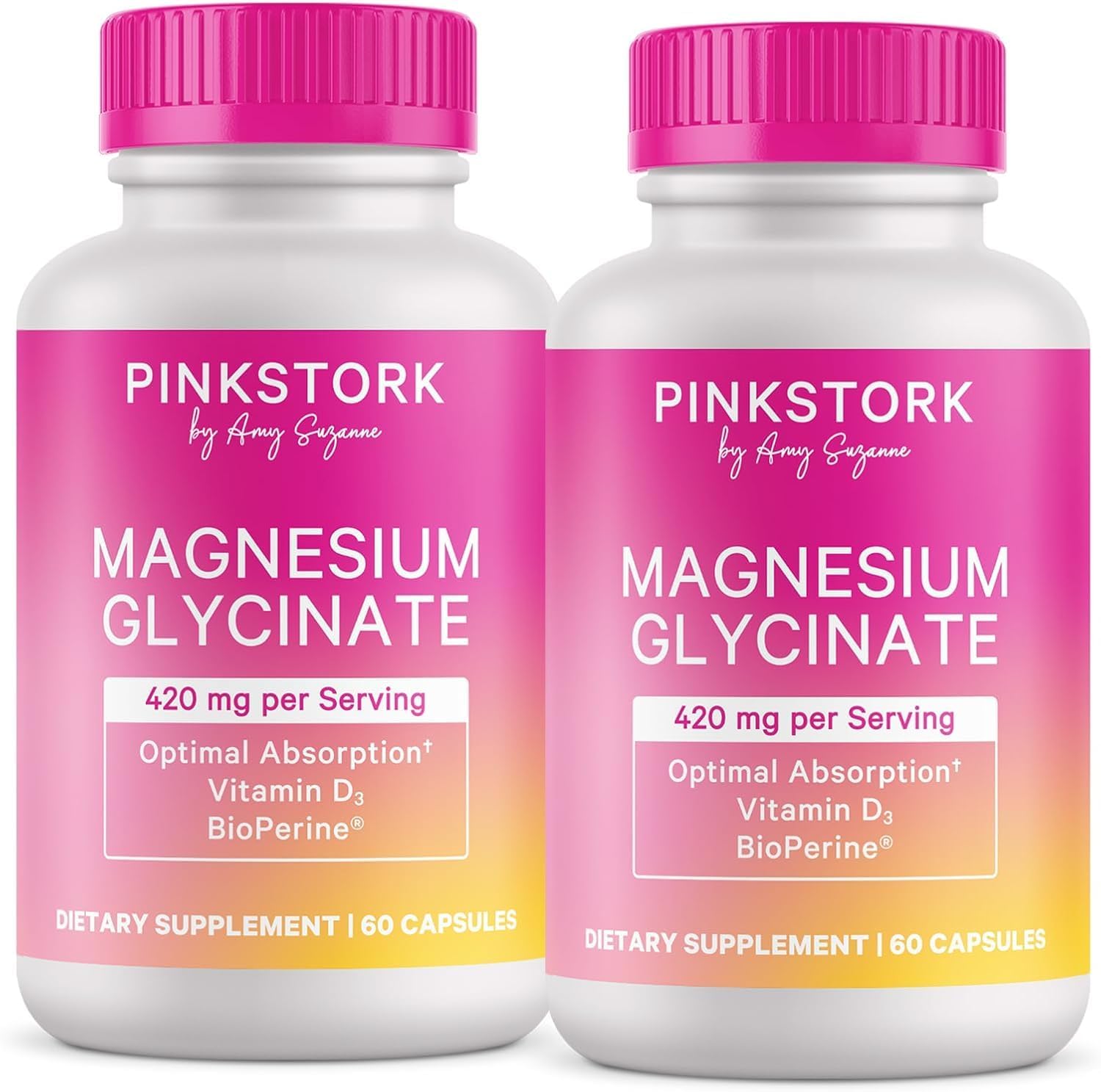 Pink Stork Magnesium Glycinate | High Absorption | Vitamin D | 60 ct — Amazon image 10