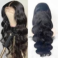 Vista 3 de Peluca de encaje frontal transparente de cabello humano virgen brasileño ondulado, peluca frontal de encaje de 13 x 6 pulgadas, prearrancada