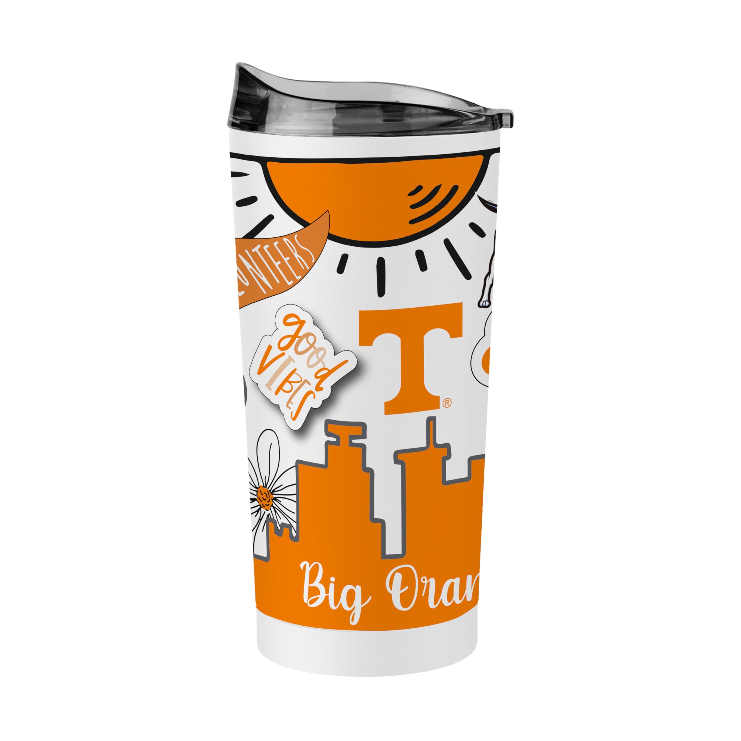 Logo Brands NCAA Native Icons 20 oz Stainless Steel Tumbler – Double Wall Vacuum Insulated