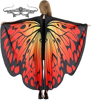 Butterfly Wings Double Side Print Costume Adult Halloween Butterfly Cape Costume Women Party