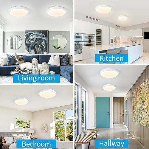 Miniatura 5 de DPXEKQ Lámpara de techo empotrada, lámpara de techo de pasillo de 12 pulgadas, 36 W, 3000 K, 4000 K, 6000 K, luces de techo LED, montaje de techo