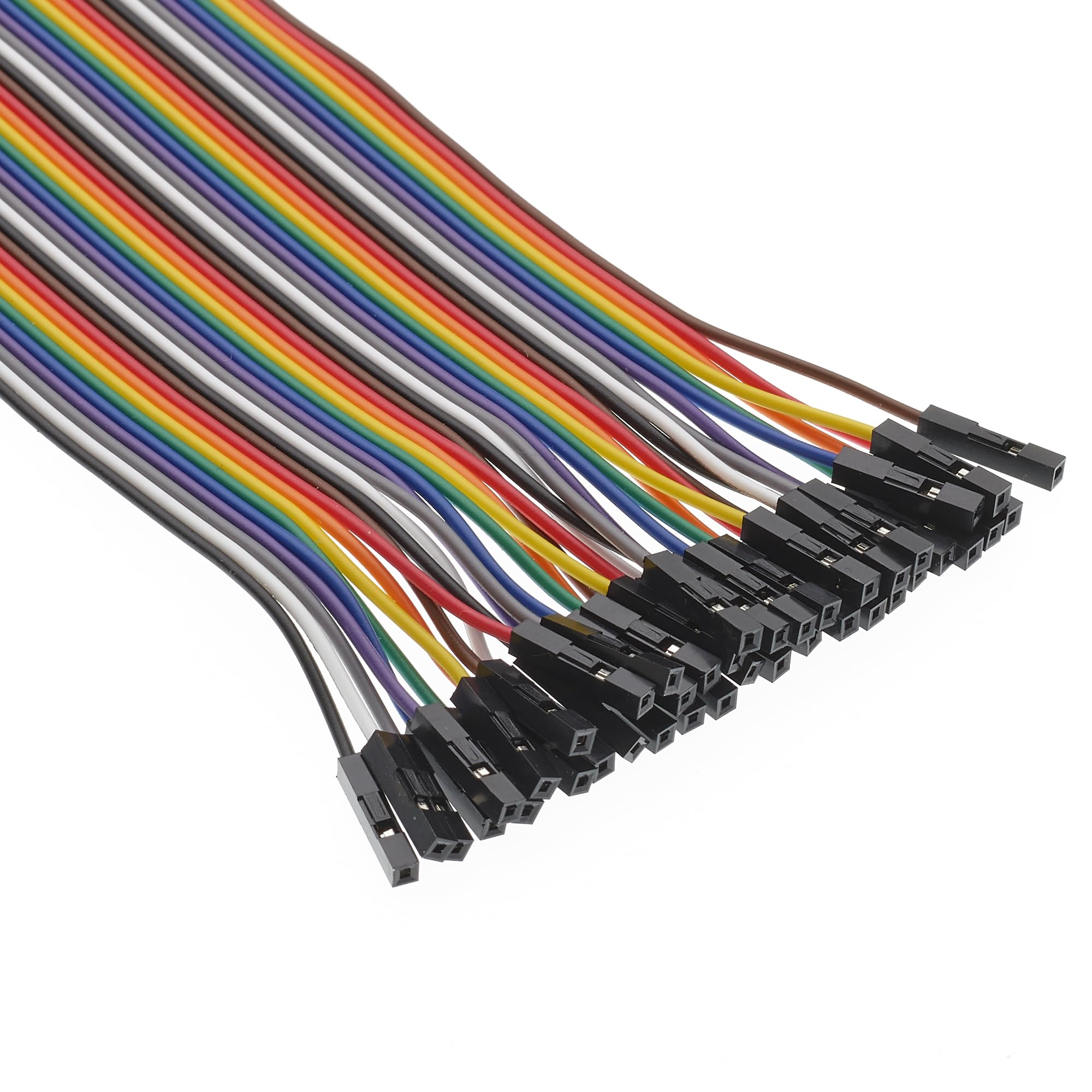 Cavi Jumper Femmina a Femmina 20cm - Cavi 40 Pin F2F per Breadboard Compatibili con Arduino e Connettori Dupont.
