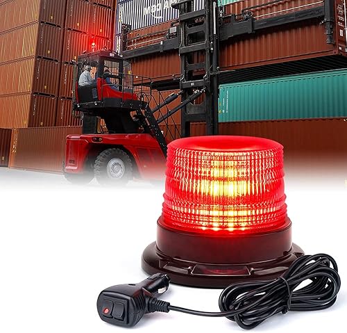 Xprite Luz LED de baliza, luces estroboscópicas para carretilla elevadora con base magnética para vehículos de construcción, remolque, patrulla de