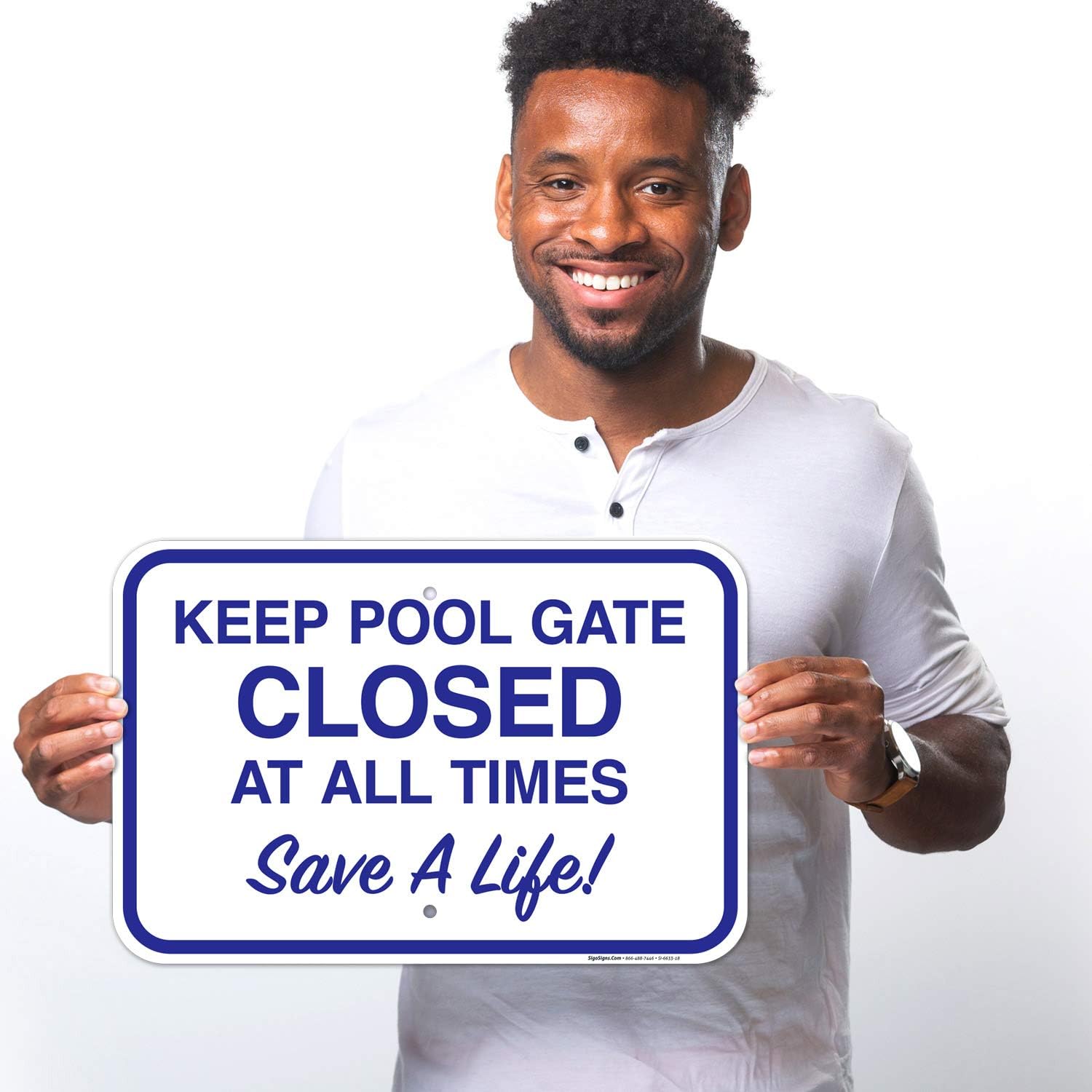 Keep Pool Gate Closed at All Times Sign, Pool Sign, 12x18 Inches, 55 mil Thick HDPS (high Density polystyrene), Made in USA