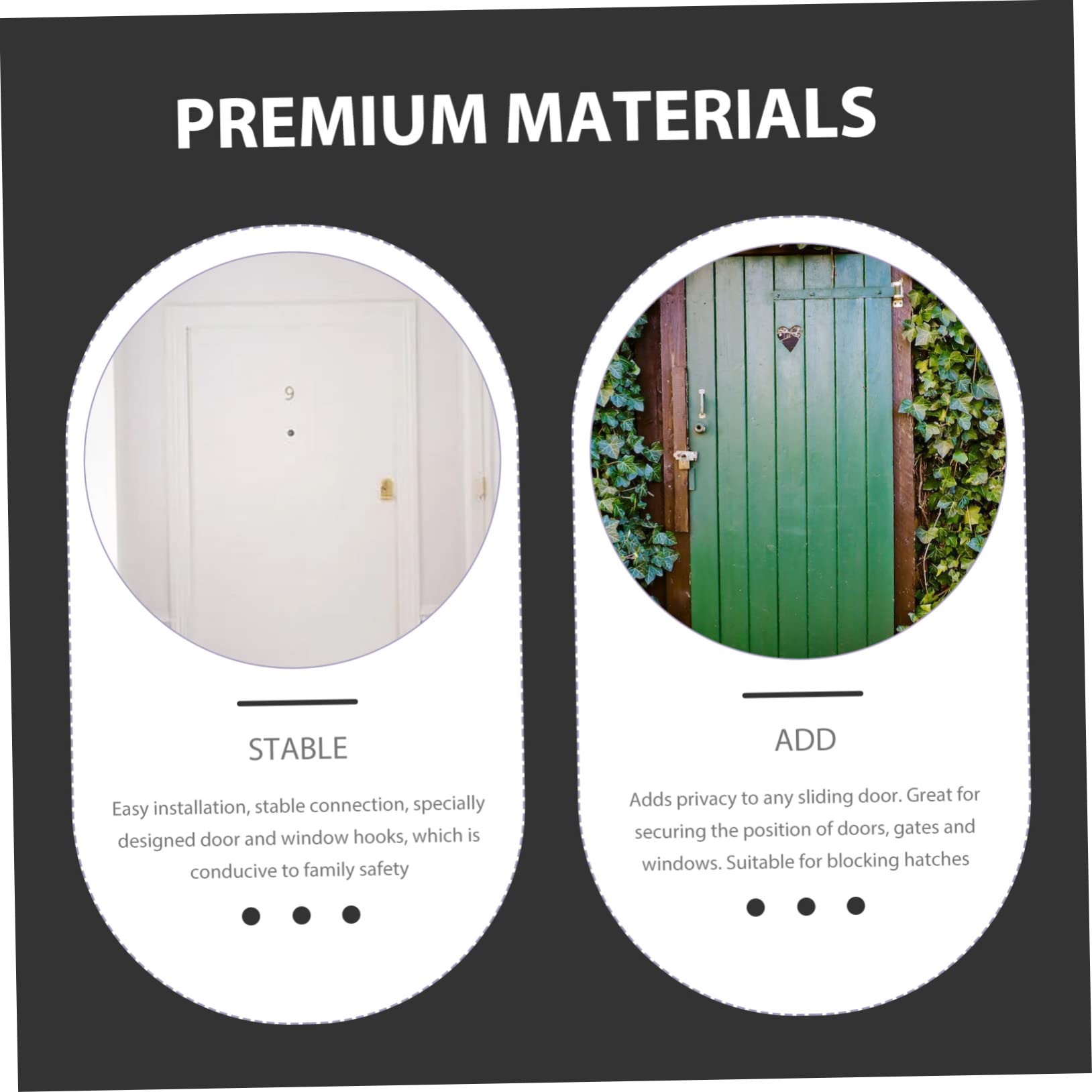 WOONEKY Privacy Window Latch 2 Pack Stainless Steel Hook and Eye Latch Easy to Install Door Hook Locks