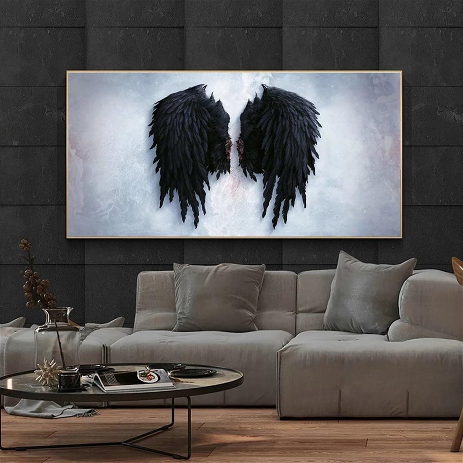 Broderie kit diamant peinture ailes d'ange pour un salon moderne et cocooning