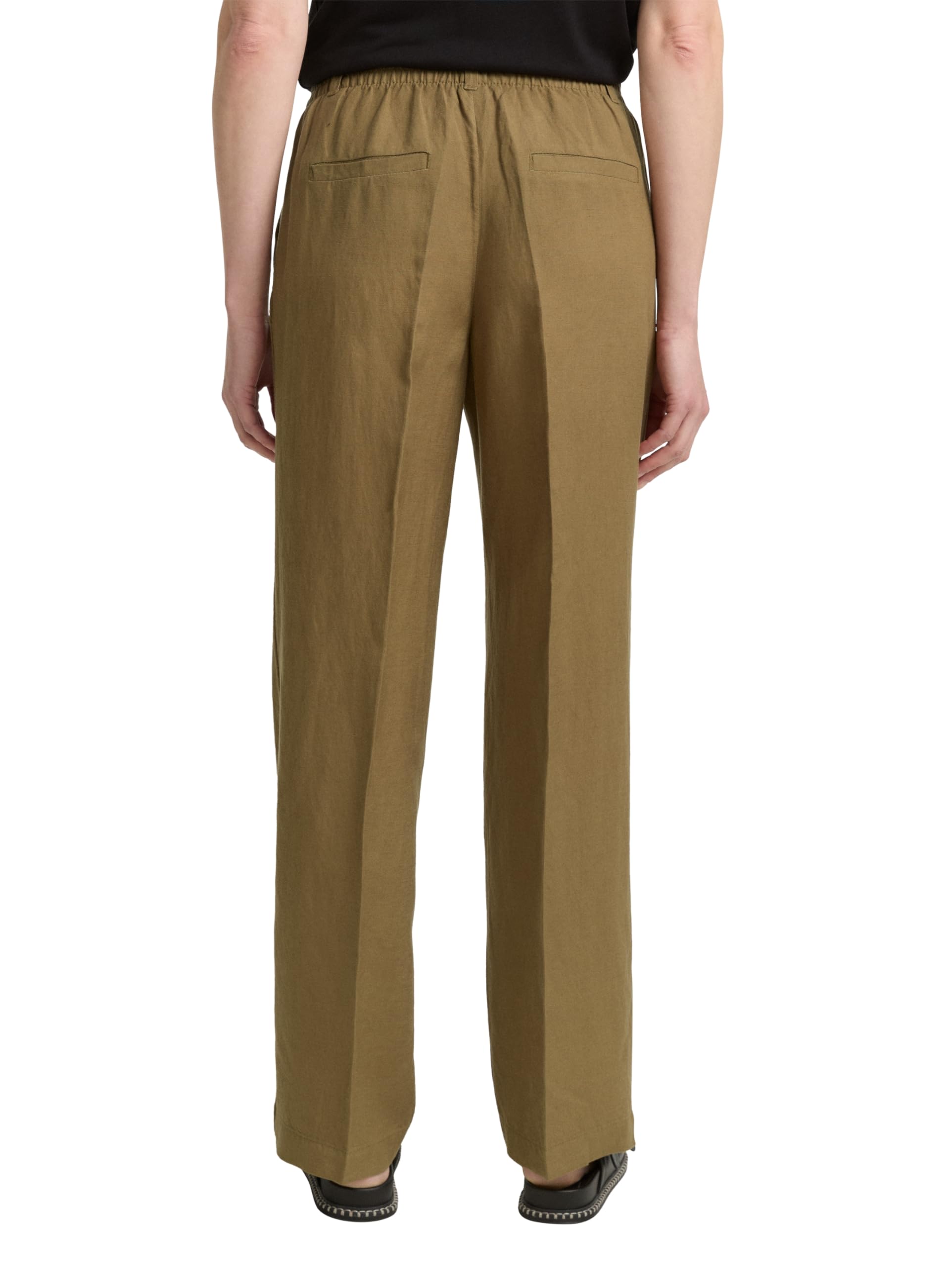 Tom Tailor Damen TTLEA Wide Leg Hose mit Leinenanteil