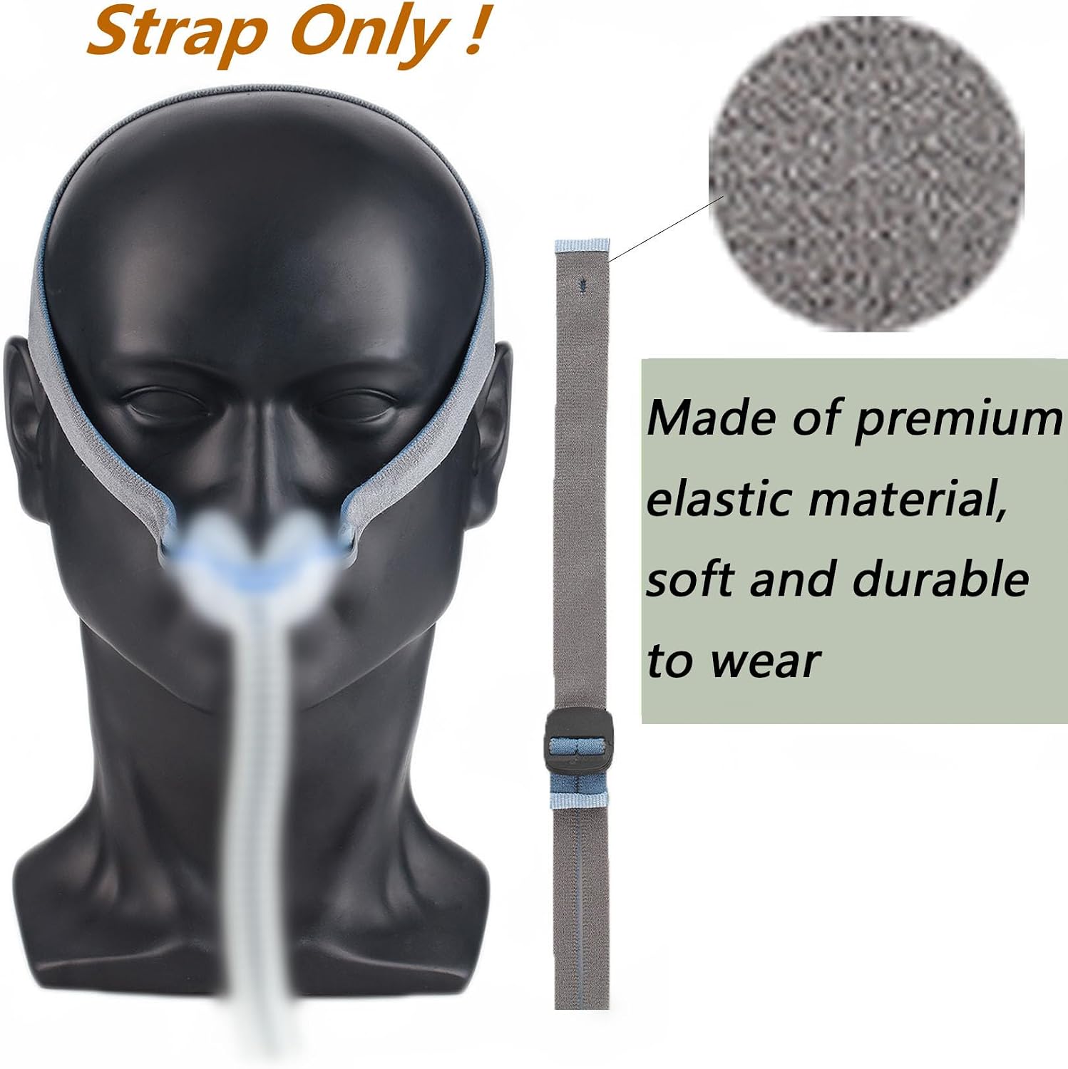 Upgraded P10 Replacement Headgear Strap Compatible with ResMed Airfit P10/N30, Fully Adjustable Quick-fit Design Premium Soft Durable Elastic Material - 2 Pack