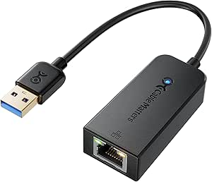 Cable Matters Adaptateur Plug &amp; Play USB vers Ethernet avec PXE, MAC Address Clone Support (USB 3.0 vers Gigabit Ethernet, Ethernet vers USB, adaptateur Ethernet pour ordinateur portable) prenant en