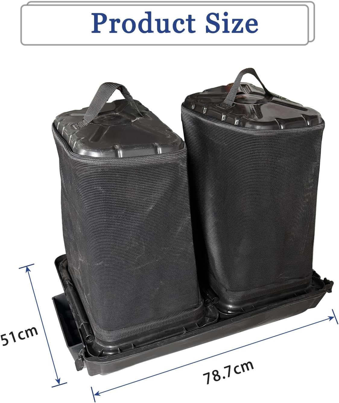 (Note：No Iron stents) Twin Bagger/Double Bagger kit Compatible with 42-46inch Side Discharge Decks 、 Zero-Turn Lawn Mowers 36 Inch Lawn Tractors 2020 and After 36 Inch Double Bagger Riding Mowers