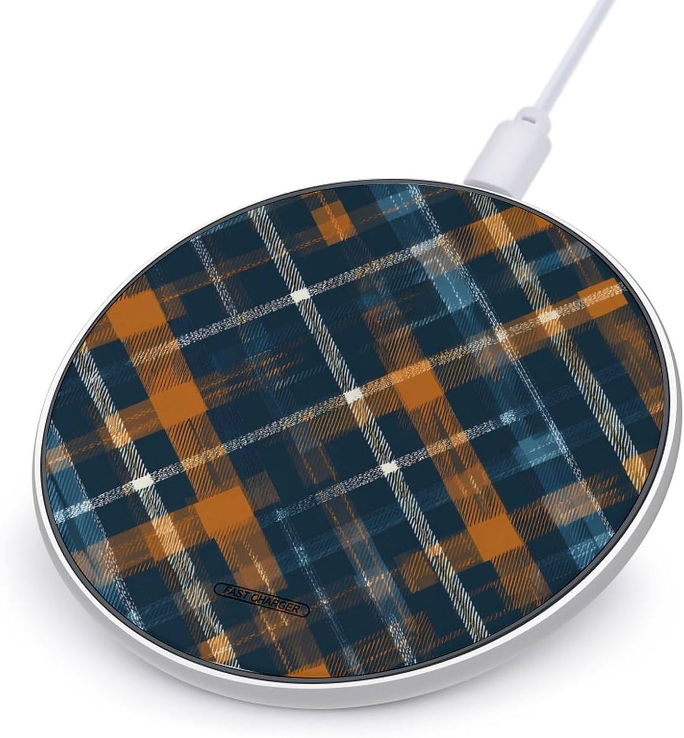 Tartan Plaid Portable Phone Charger Charging Station Pad 10W