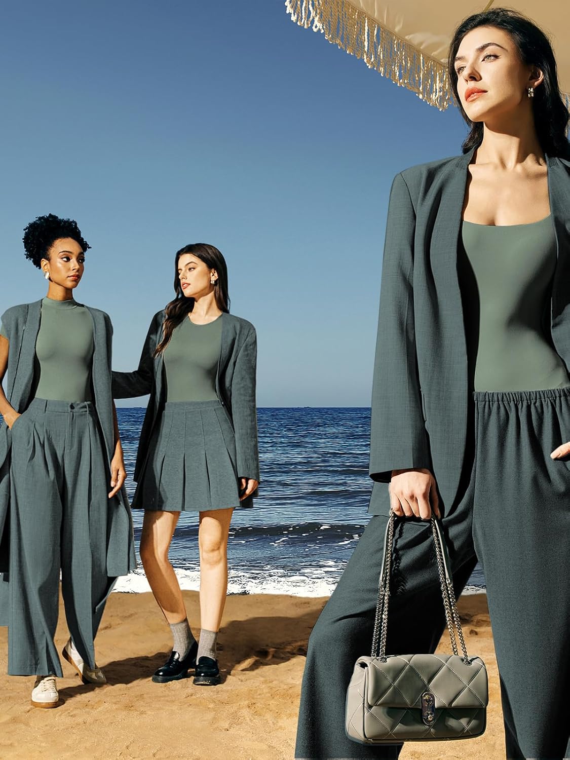 Women's Crew Neck Sleeveless Bodysuit Seamless Double-Lined Stretchy Tank Top Bodysuits for Women Home Work Date Wear - Image 7