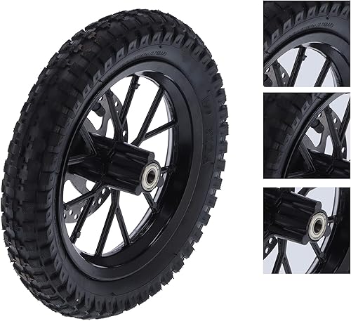 Miniatura 6 de Neumáticos y llantas de mini bicicleta, neumático de goma para rueda delantera de 12.5 x 2.75 pulgadas, pernos de piñón de freno de disco, montaje