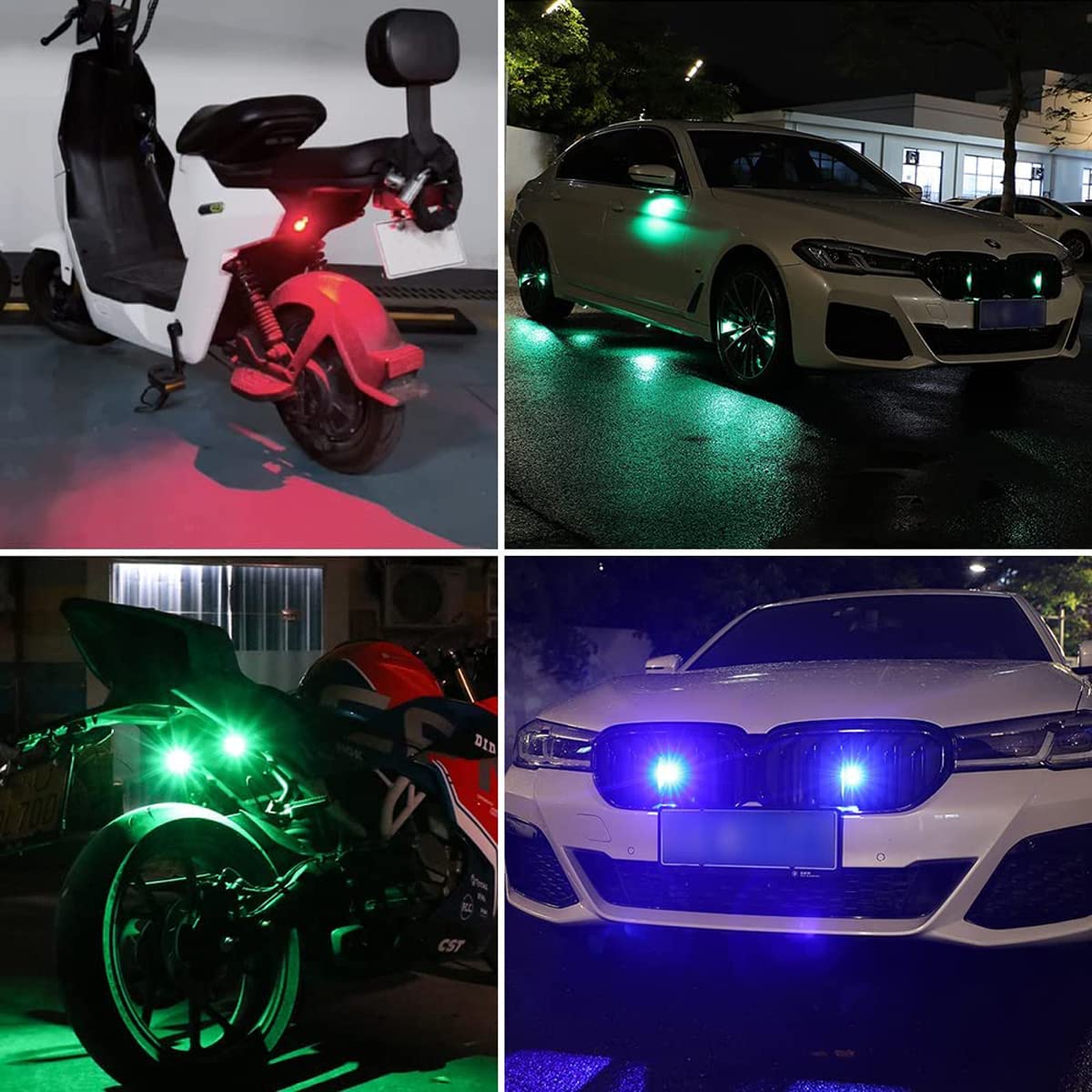 US1984 7 Colors 31 Modes LED Aircraft Strobe Lights for Auto Car Drone Bicycle Bike Helmet Warning Lights, Led Strobe Light with Memory Function, Warning Rear Light for Motorcycle and car (1pcs)