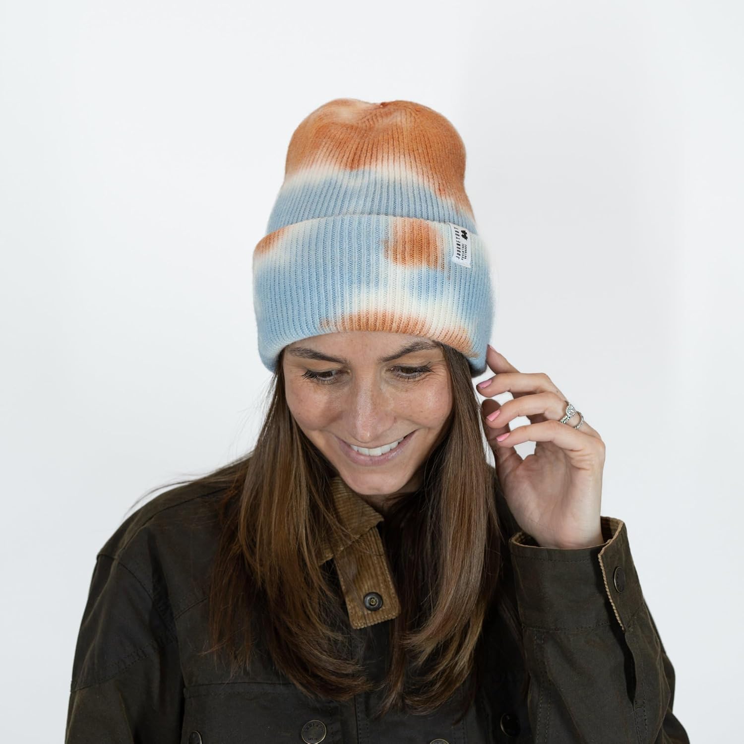 Ribbed Knit Tie Dye Beanie for Winter - Beanie for Women/Men - Warm and Stretchy Unisex Ribbed Knit Beanie - Image 3