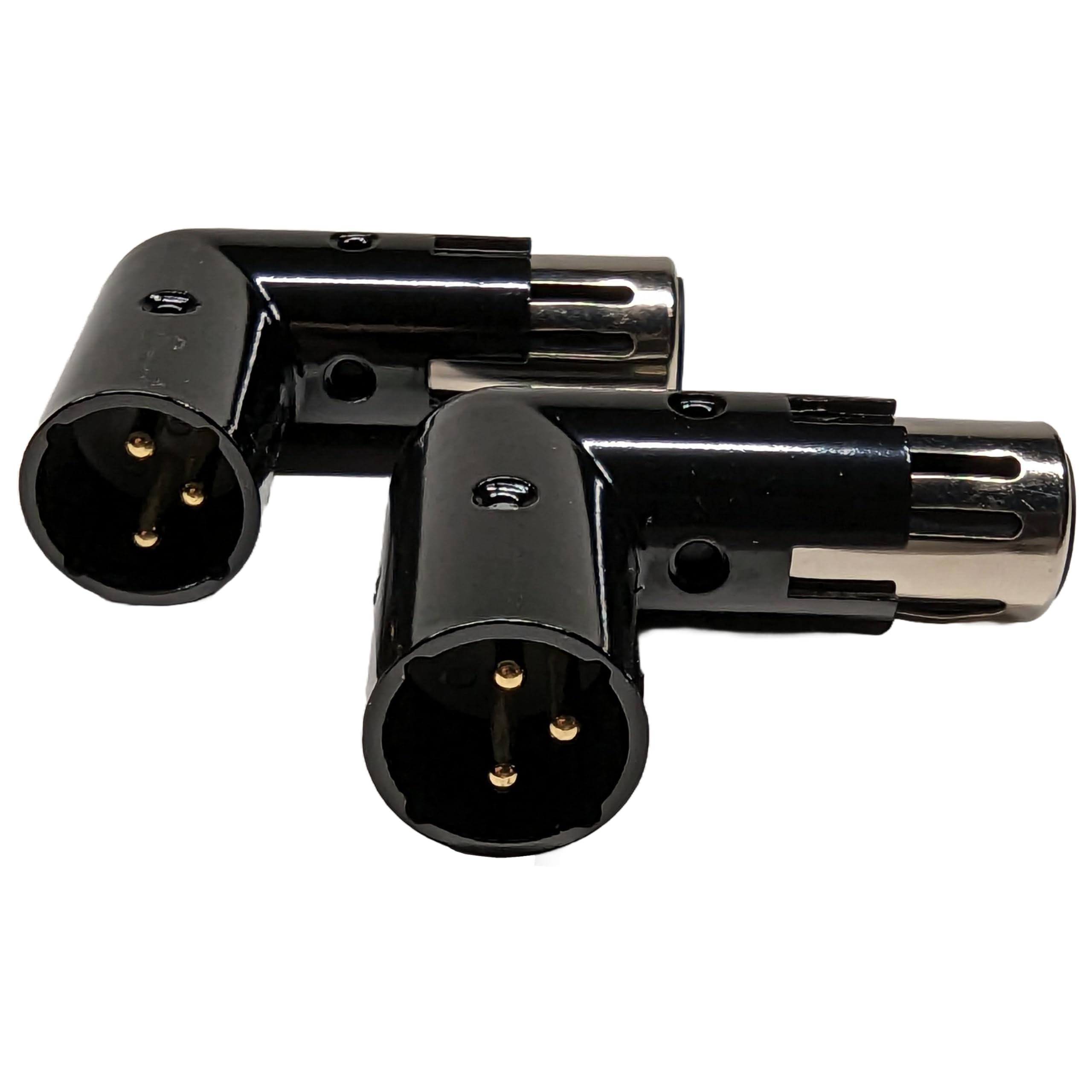 5 x 3-poliger XLR-Winkeladapter, verstellbarer Stecker auf Buchse, XLR 90 Grad, 4 verstellbare Winkelpositionen