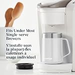 Mug de voyage en acier inoxydable Contigo Streeterville avec couvercle anti-éclaboussures, tumbler isolé sous vide pour café et thé avec poignée et base antidérapante, Sel, 14 oz (414 mL)