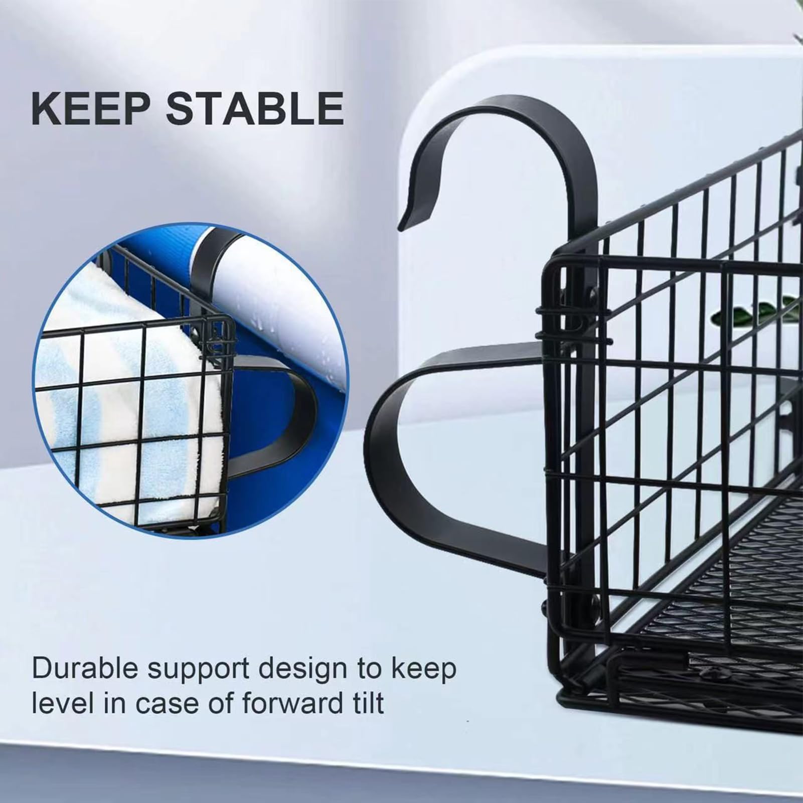 Panier de rangement pour bord de piscine Corbeille en fil métallique