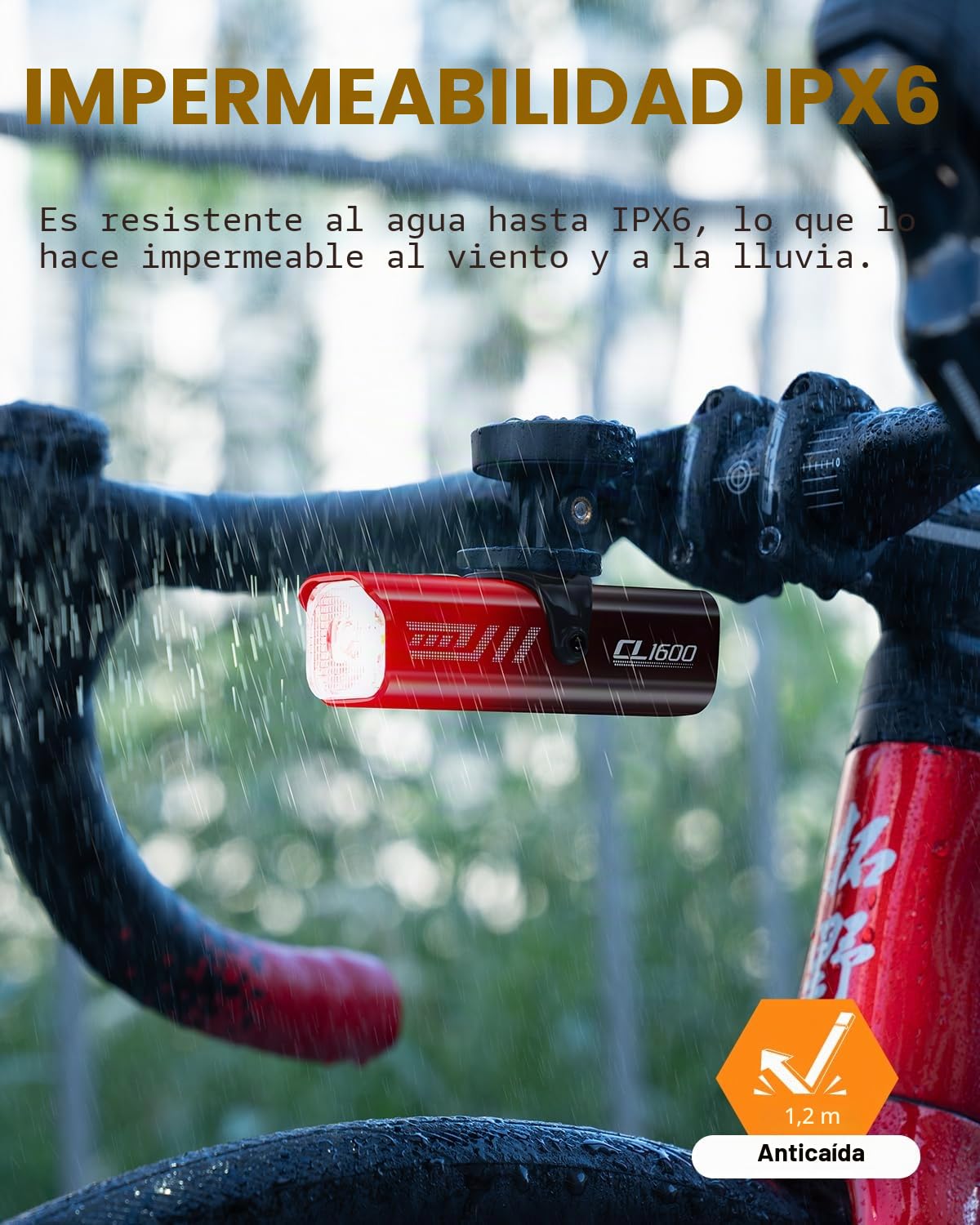TOWILD CL1600 Luz Bicicleta Inteligentes, 1600 Lumen 5000mAh Luces Delantera Tipo C Recargable Faro de Bicicleta para MTB/Bicicleta de Carretera,12 Horas de Duración,5 Modos Luz de Ciclismo