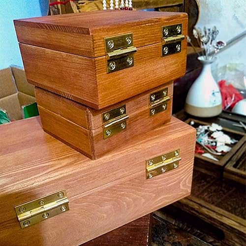 Miniatura 3 de dophee 4 mini bisagras de latón puro, bisagras plegables a tope para cajón, armario, puerta, joyero, muebles de madera, 2.5 pulgadas