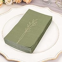 Vista 65 de Efavormart 50 Pack Servilletas de papel para fiestas de 2 capas, suaves, blancas con borde dorado de papel de fiesta, servilletas para cenas