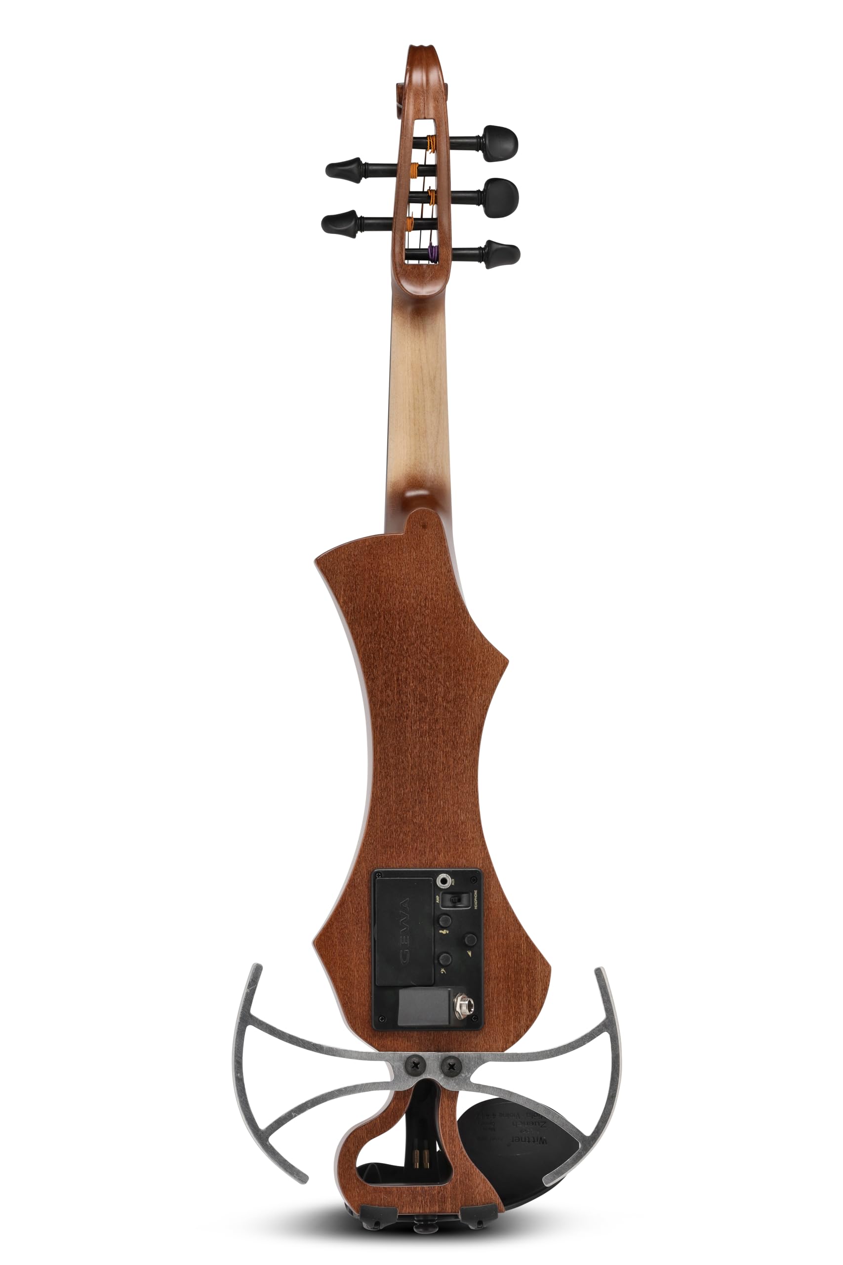 Violino elettrico GEWA, violino elettronico, Novita 3.0 oro-marrone con adattatore per poggiaspalla, 5 corde