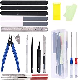 23 Pezzi Kit Modellismo Strumenti Base Modello per Gundam Model Tools Kit Attrezzi per Modellismo Hobby Building Craft Set Edifici Auto Aerei Modello Modellatore Riparazione e Fissaggio