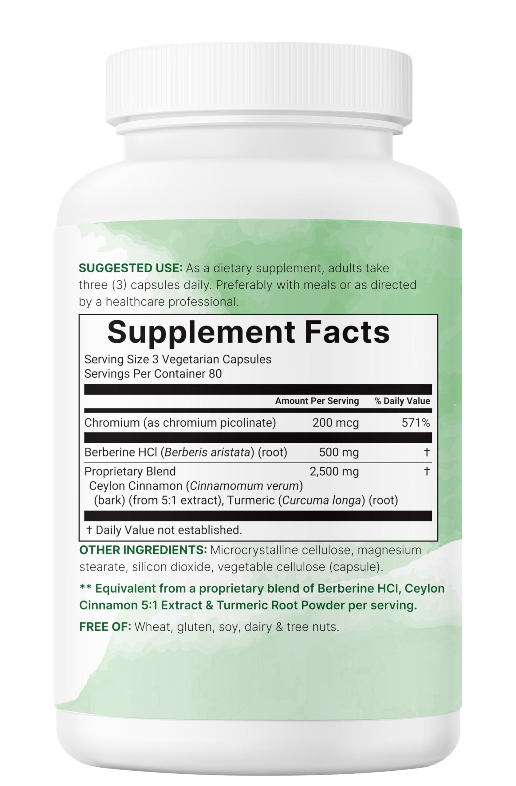 Micro Ingredients Berberine with Ceylon Cinnamon and Chromium Complex, 240 Veggie Capsules | High Potency Berberine HCl Root + Cinnamon Bark Extract | Heart Support & Immune Health Supplement