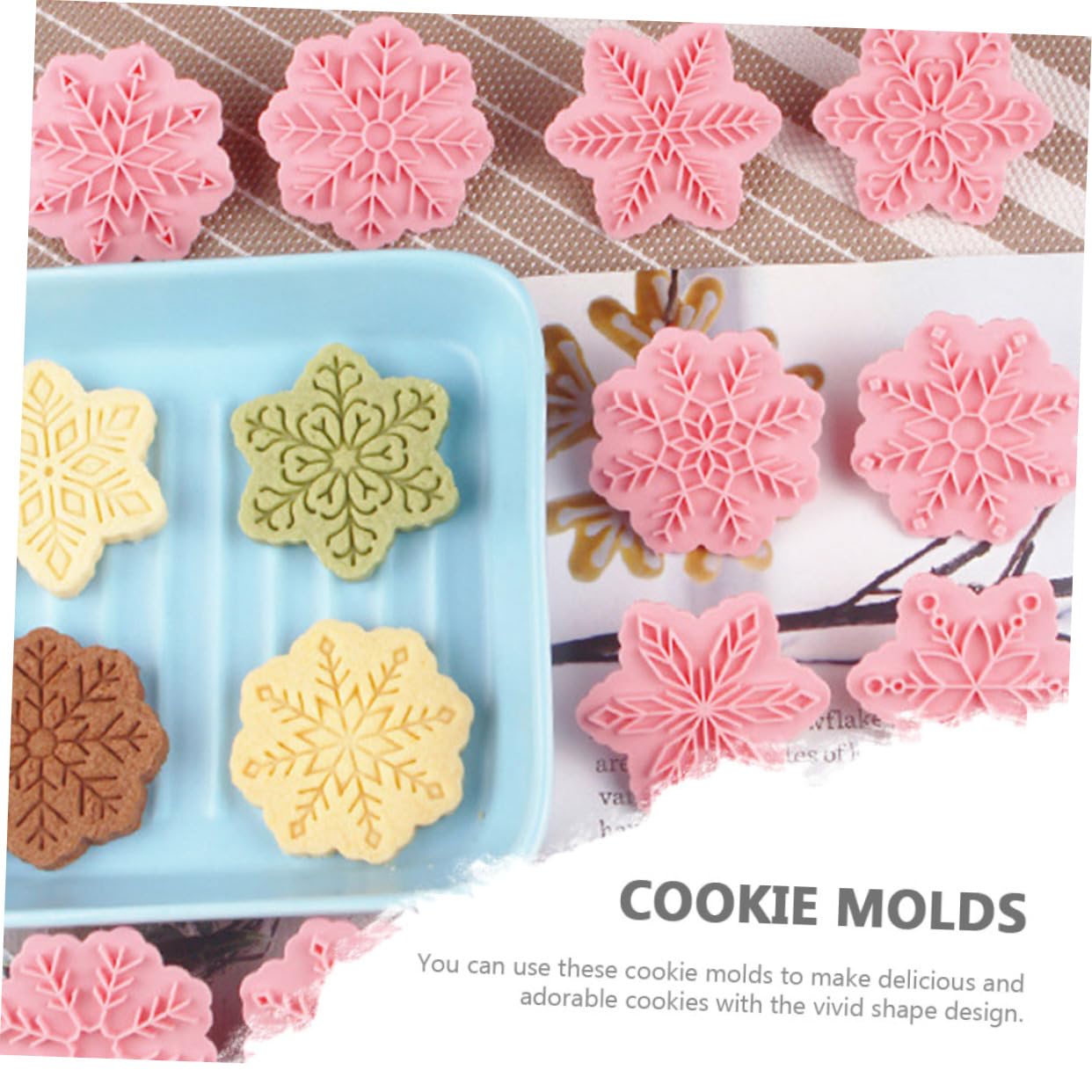 ABOOFAN Juego De 3 Cortadores Grandes De Galletas Navideñas Moldes De Prensa Para Repostería 18 Piezas X 3