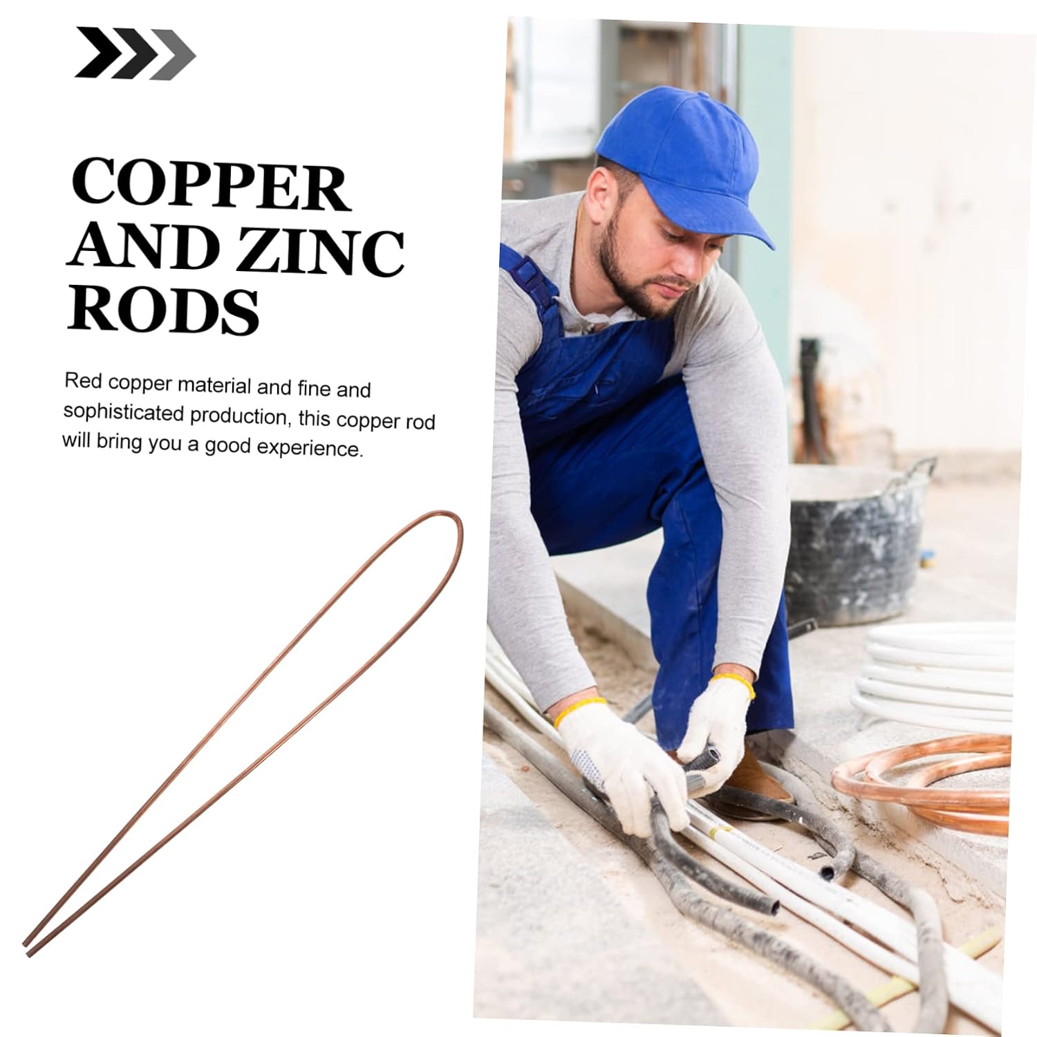 Copper Rods for Crafts Gardening 5mm Round 1m Length 99.9% Pure Copper