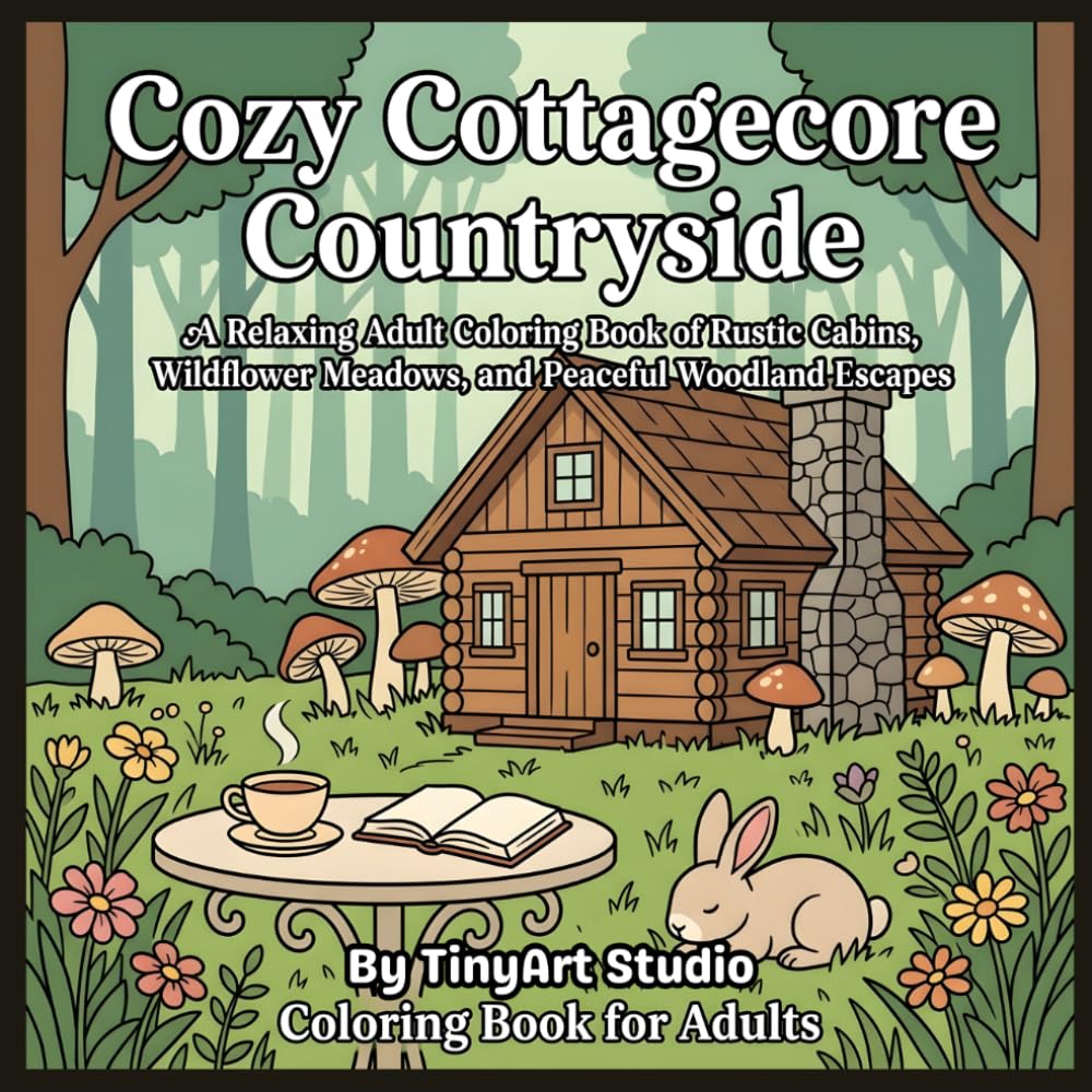 Cottagecore Coloring Book for Adults: Bold & Easy: 30 Simple Cozy Scenes — Wildflowers, Mushroom Cottages, Herb Gardens & Woodland Life | Stress ... & Nature Lovers (Cozy Life Coloring Series)