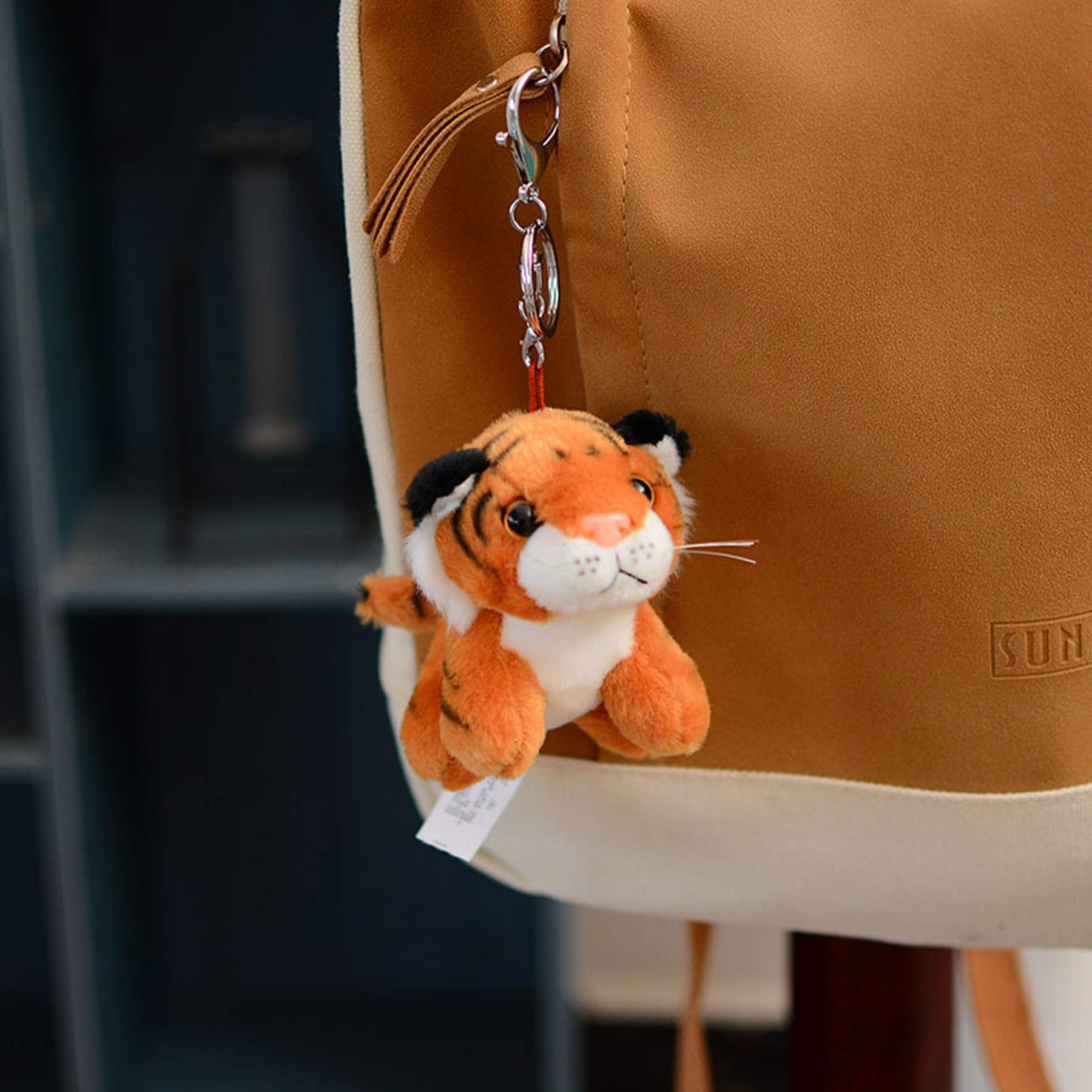 tiger plush keychain