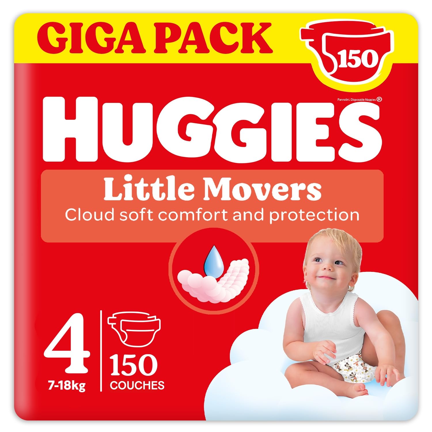 Huggies Ultra Comfort Nappies 150 Units Taglia 4